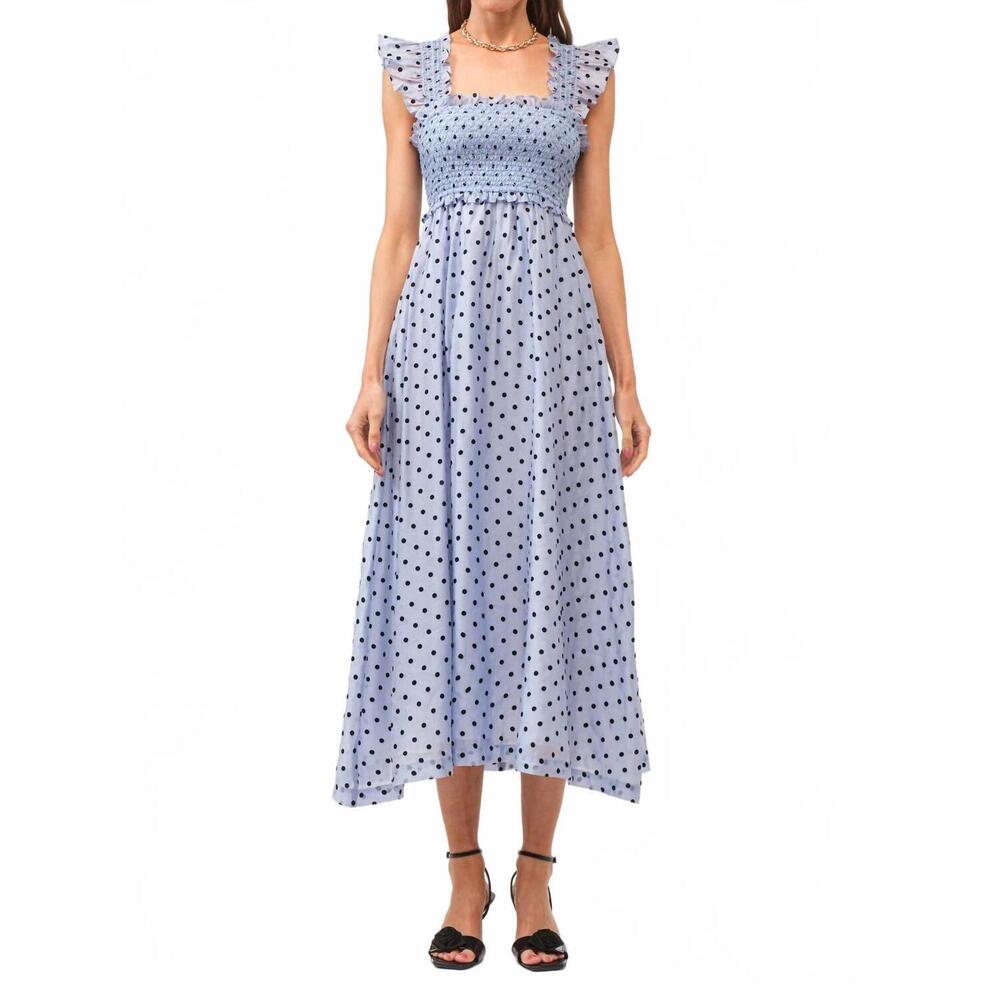 NEW SOFIE THE LABEL jacquelyn midi dress in light blue